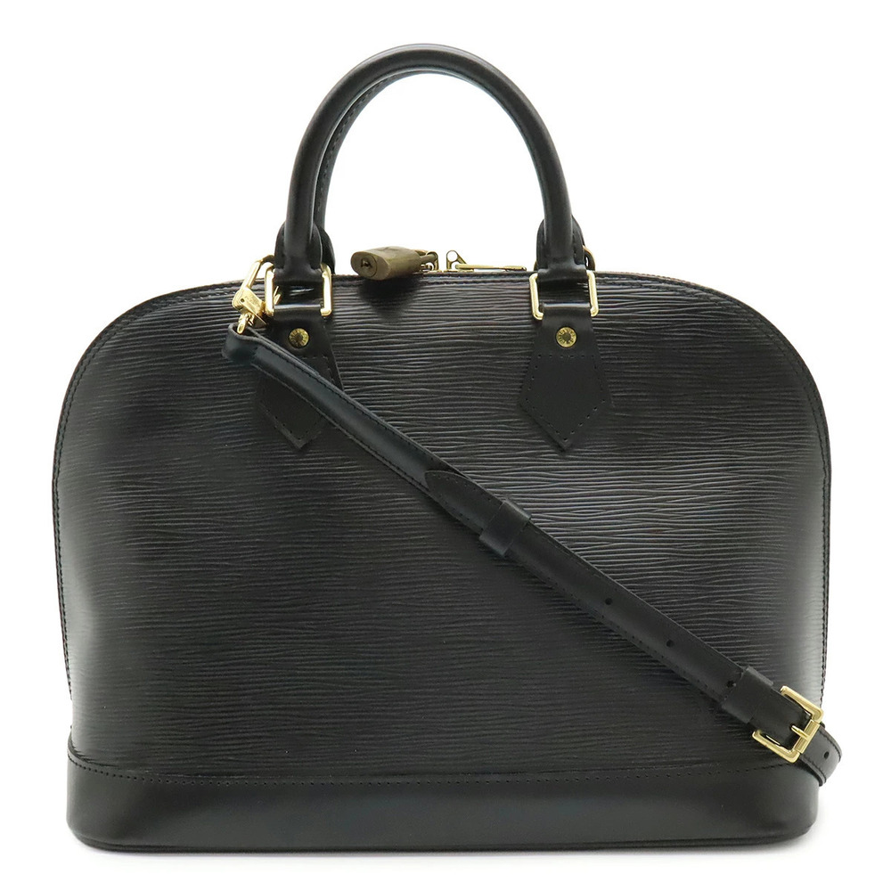 LOUIS VUITTON Epi Alma Handbag Leather Noir Black